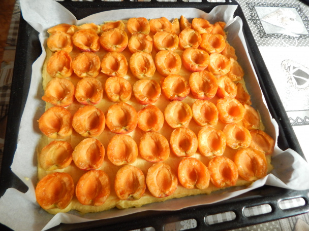 Marhuľový koláč s kyslou smotanou (fotorecept) - obrázok 1