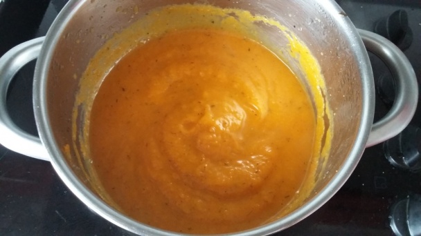 Krémová polievka z pečenej tekvice (fotorecept) - obrázok 5