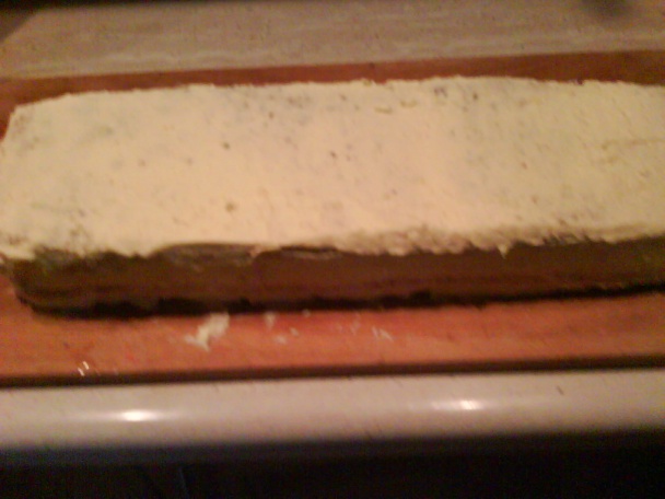 Orechový trojuholníkovy rez s vanilkovým krémom (fotorecept) - obrázok 5