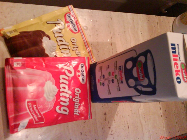  Trojfarebné pudingové rezy (fotorecept) - obrázok 1