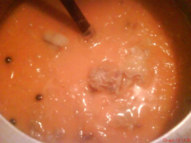 Fazuľová polievka s kapustou, mäskom a chlebovým pagáčom (fotorecept) - obrázok 7