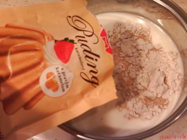 Rýchly pudingový koláč s ovocím (fotorecept) - obrázok 1