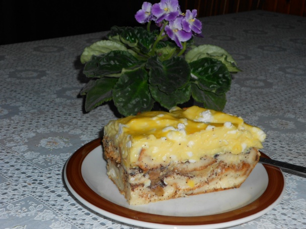 Žemľovka s makom, jablkami a vtáčím mliekom (fotorecept) - obrázok 9