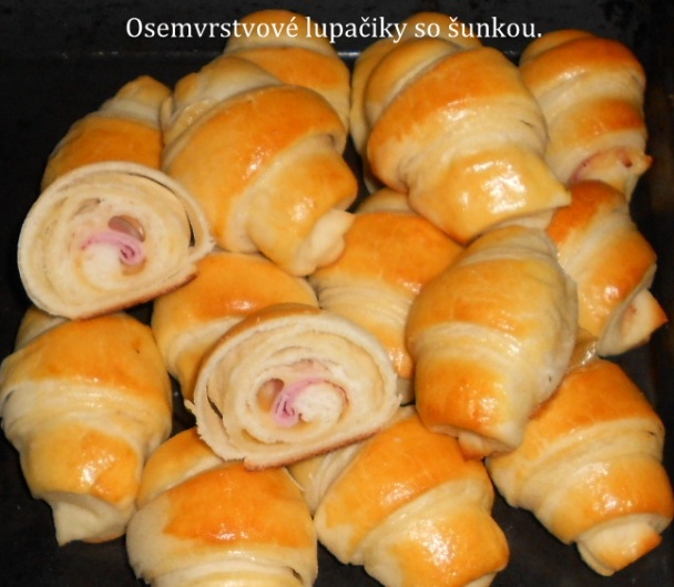 Osemvrstvové croissanty so šunkou (fotorecept) - obrázok 11
