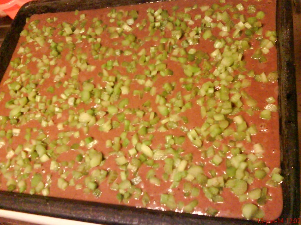 Kakaový koláč s rebarborou (fotorecept) - obrázok 4