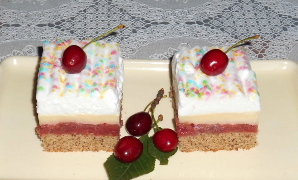 Orechovo-čerešňové rezy (fotorecept) - obrázok 11