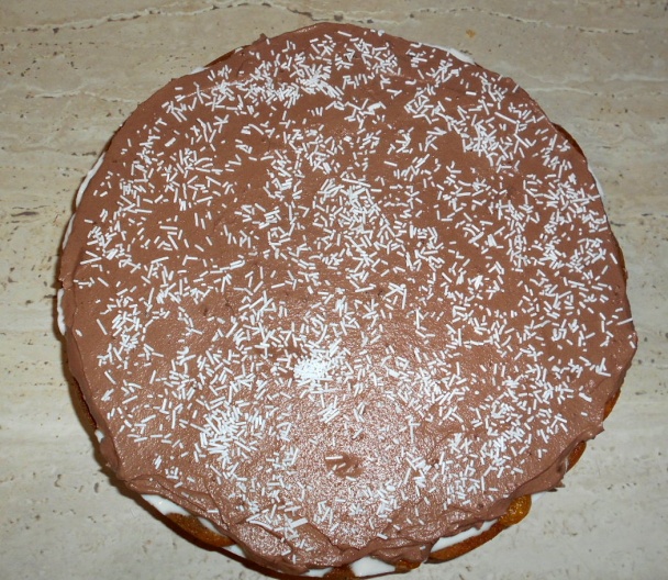 Tvarohovo-mandarínková tortička s piškótami - obrázok 5