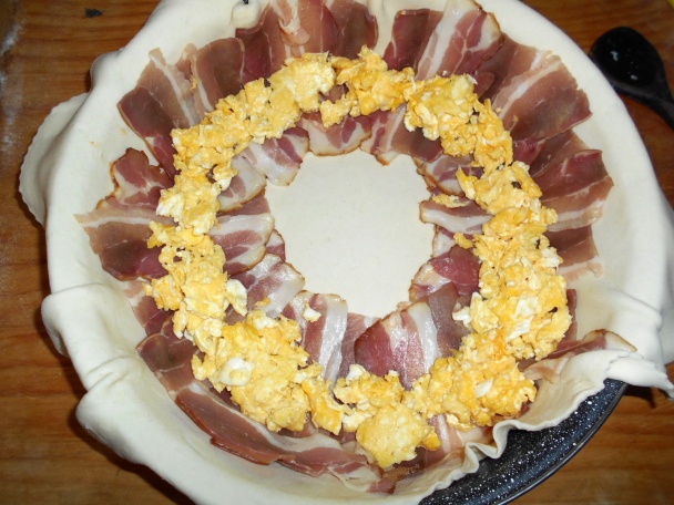 Brunch Ring slanina, vajce a syr (fotorecept) - obrázok 4