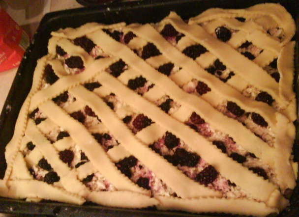 Tvarohový mriežkový koláč s černicami (fotorecept) - obrázok 6