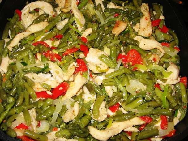 Hydina so zelenou fazuľkou a rukolou - obrázok 2