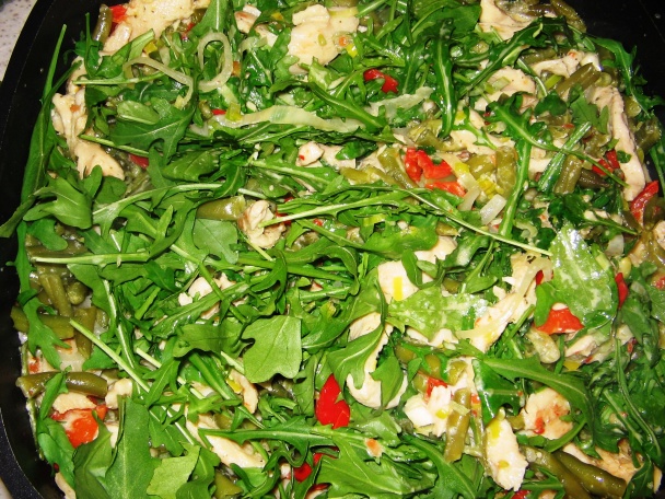 Hydina so zelenou fazuľkou a rukolou - obrázok 3