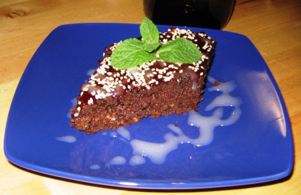 Čokoládovo-sezamový koláčik - obrázok 5