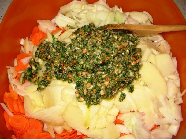 Prsia na sezame s prílohou zelenino-ovocného nákypu (fotorecept) - obrázok 6