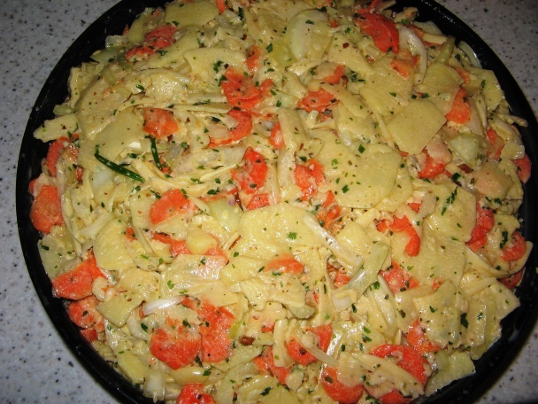 Prsia na sezame s prílohou zelenino-ovocného nákypu (fotorecept) - obrázok 9