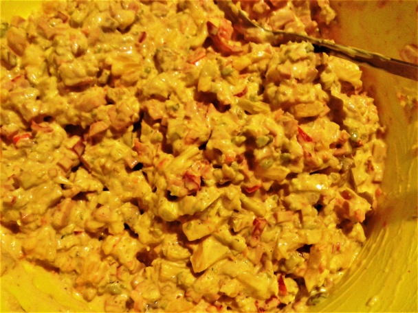 Šalát z pečeného kuracieho mäsa s broskyňou (fotorecept) - obrázok 5