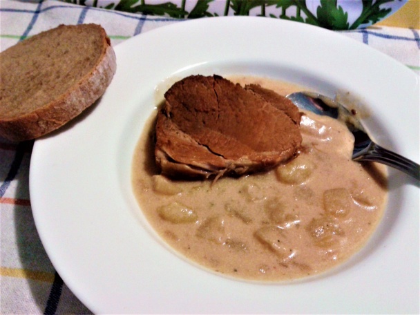 Hromničné kyslé zemiaky s mäsom (fotorecept) - obrázok 8