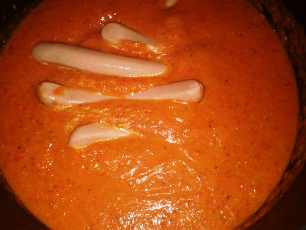 Fazuľový perkelt s viedenským párkom - obrázok 6