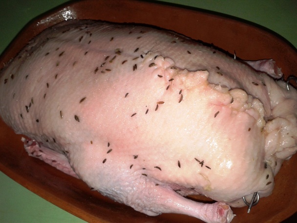 Pečená mladá kačica s broskyňovo-kuracou plnkou (fotorecept) - obrázok 4