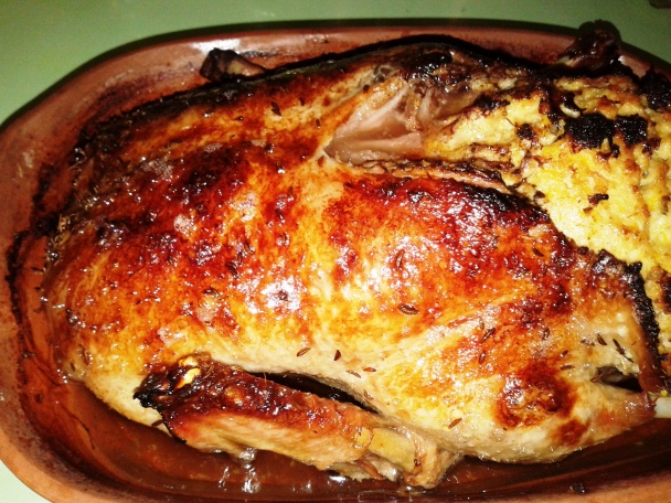 Pečená mladá kačica s broskyňovo-kuracou plnkou (fotorecept) - obrázok 5