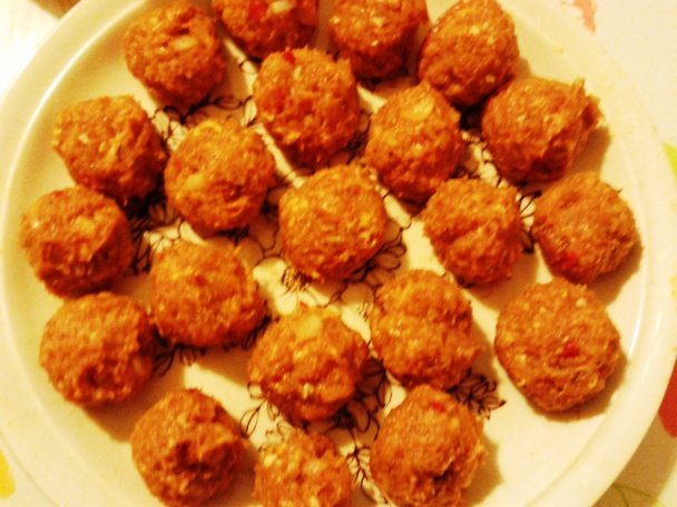Pečené špagety s mäsovými guľkami (fotorecept)  - obrázok 1
