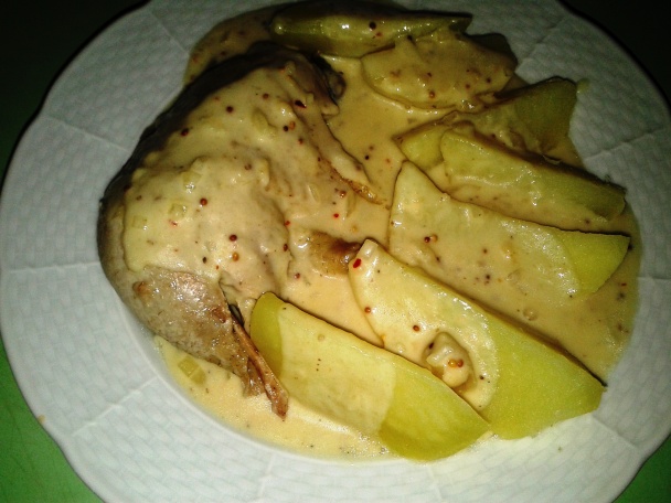 Mäso z polievky s horčicovou omáčkou a varenými zemiakmi (fotorecept) - obrázok 7