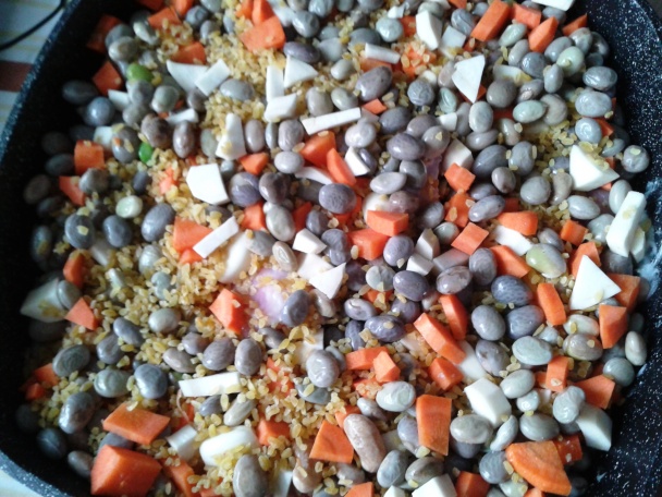 Králik pečený s mladou fazuľou a krúpami (fotorecept) - obrázok 5