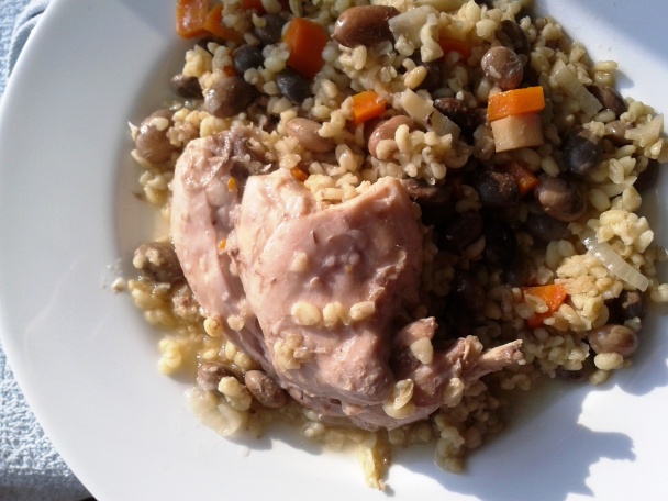 Králik pečený s mladou fazuľou a krúpami (fotorecept) - obrázok 8