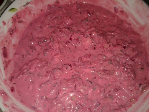 Cviklovo-uhorkový šalát s kyslou smotanou (fotorecept) - obrázok 7