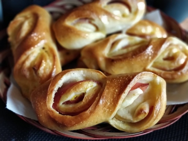 Šunkovo-syrové rožky na výlety (fotorecept) - obrázok 7