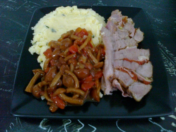 Krkovička s hubovou prílohou podľa Janočky (fotorecept) - obrázok 15