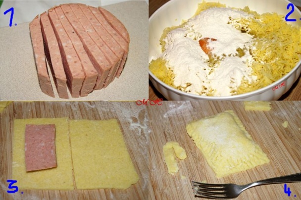 Bramborové smaženky plněné salámem (fotorecept) - obrázok 1