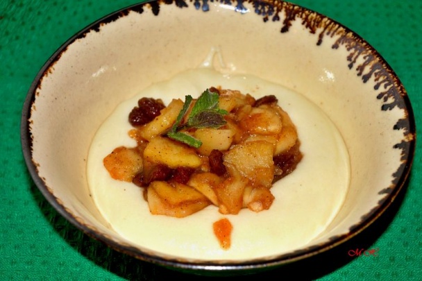 Krupicová kaše s karamelizovanými jablíčky podle receptu mojí babičky (fotorecept) - obrázok 3