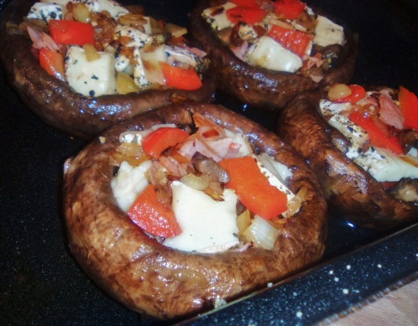 Zapekané plnené šampiňóny portobello (fotorecept) - obrázok 4