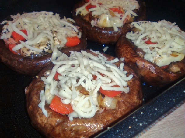 Zapekané plnené šampiňóny portobello (fotorecept) - obrázok 5