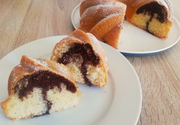 Vláčna olejová mramorovaná bábovka (fotorecept) - obrázok 8