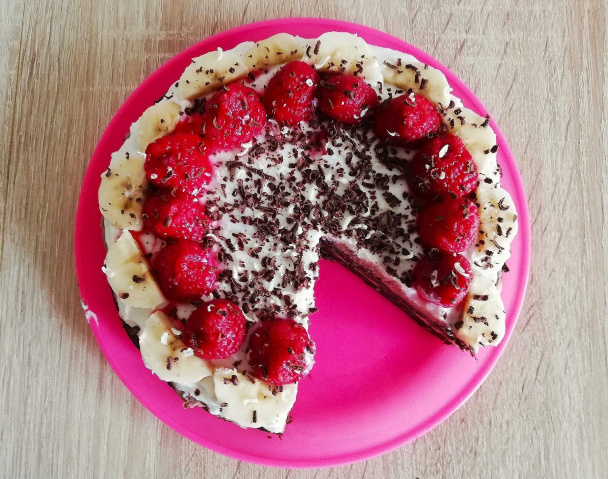 Fit banánovo-malinová minitortička - obrázok 5