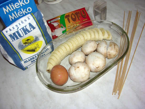 Tofu ražniči s banánom a šampiňónmi (fotorecept) - obrázok 1