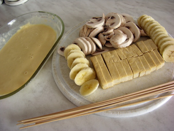 Tofu ražniči s banánom a šampiňónmi (fotorecept) - obrázok 2