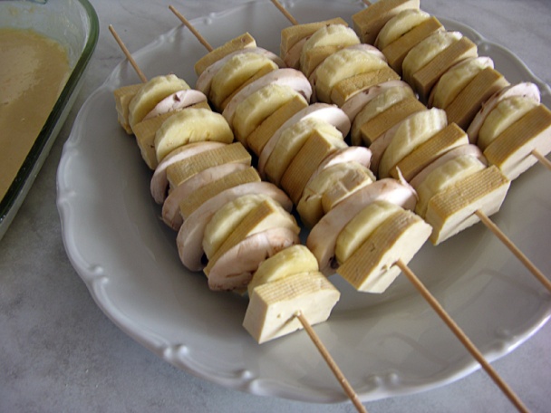 Tofu ražniči s banánom a šampiňónmi (fotorecept) - obrázok 3