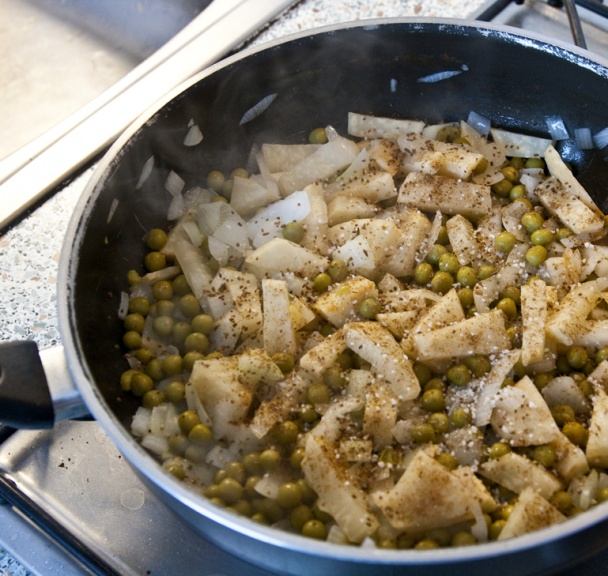 Grilovaný baklažán s hráškovým krémom (fotorecept) - obrázok 3