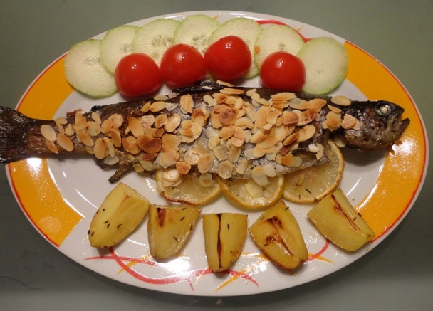 Pstruh pečený na masle s mandľami (fotorecept) - obrázok 6