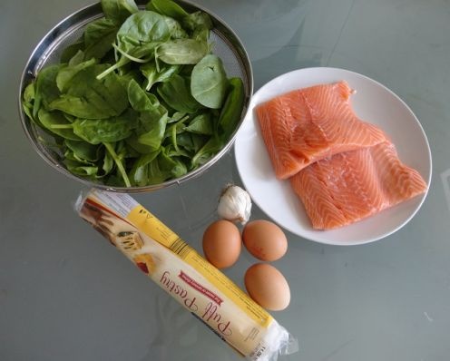 Losos so špenátom zapekaný v lístkovom ceste (fotorecept) - obrázok 1