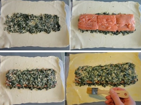 Losos so špenátom zapekaný v lístkovom ceste (fotorecept) - obrázok 5