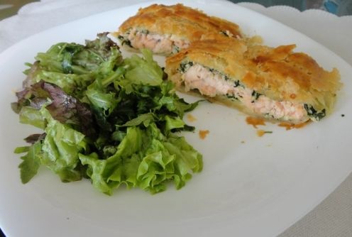 Losos so špenátom zapekaný v lístkovom ceste (fotorecept) - obrázok 10