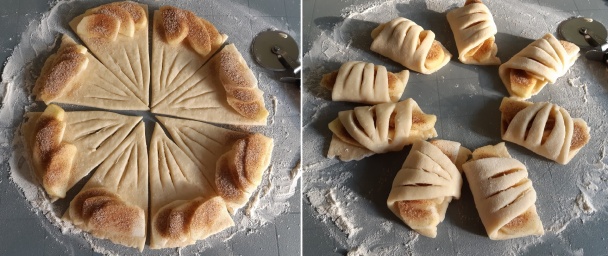 Jablkové šatôčky z tvarohového cesta (fotorecept) - obrázok 5