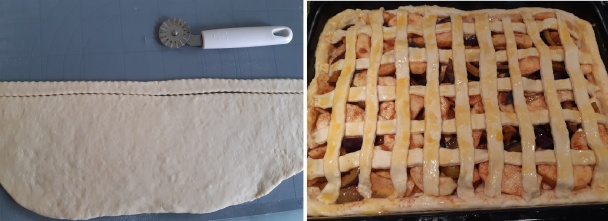 Jablkovo-slivkový mrežovník z tvarohového cesta (fotorecept) - obrázok 4