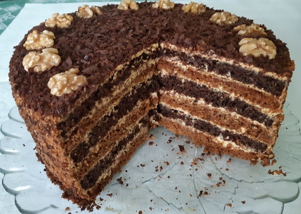 Medová torta so smotanovo-karamelovým krémom (bez vaľkania) (fotorecept) - obrázok 8