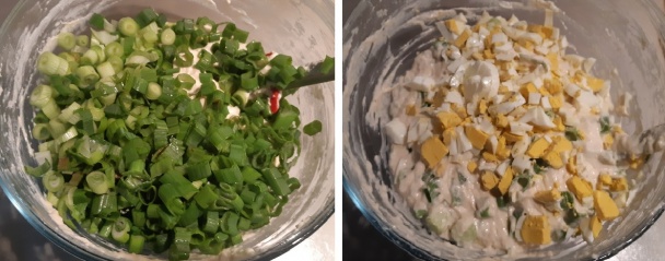 Slané kefírové lievance s jarnou cibuľkou a vajcom (fotorecept) - obrázok 2