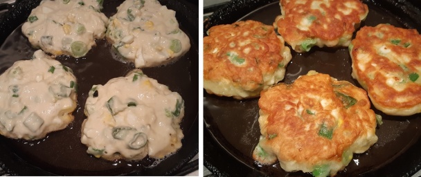 Slané kefírové lievance s jarnou cibuľkou a vajcom (fotorecept) - obrázok 3