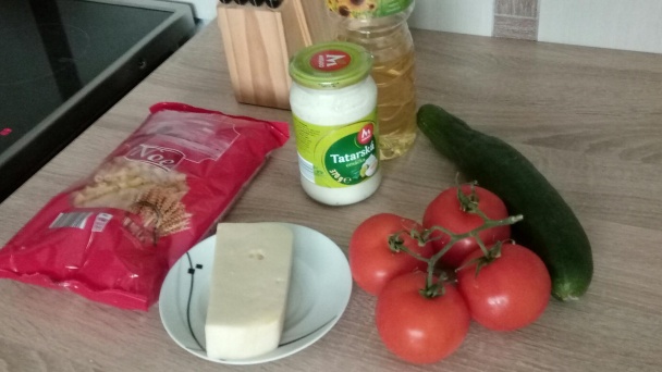 Studený cestovinový šalát - obrázok 1